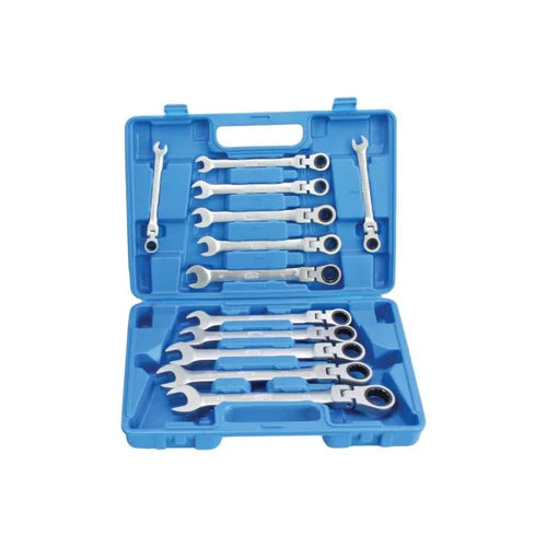 12 CHAVES COMBINADAS COM CATRACA ARTICULADAS 8-22MM