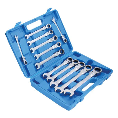 12 CHAVES COMBINADAS COM CATRACA ARTICULADAS 8-22MM
