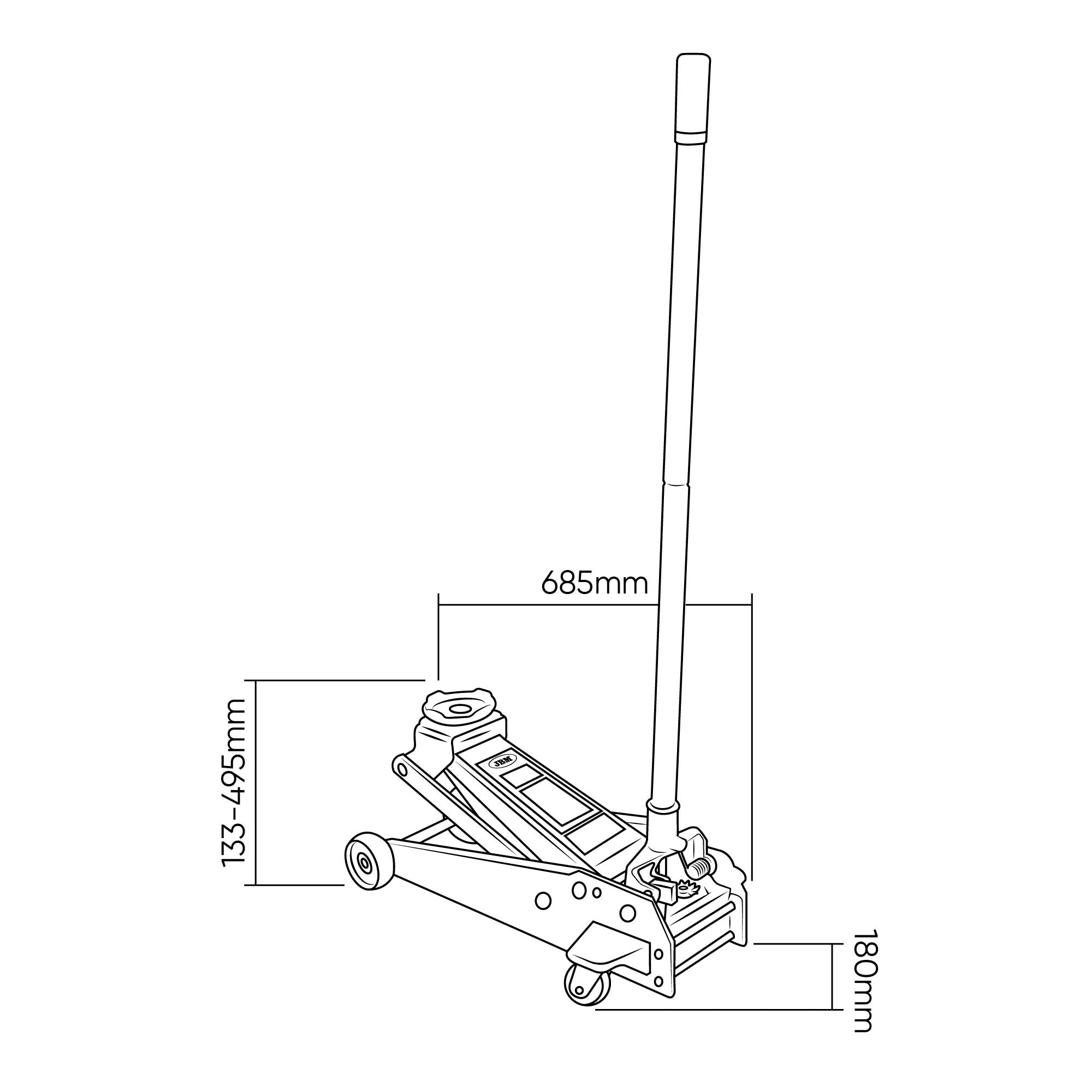 MACACO HIDRÁULICO 3,5T PROFISSIONAL + CAVALETES 3T [JBM]